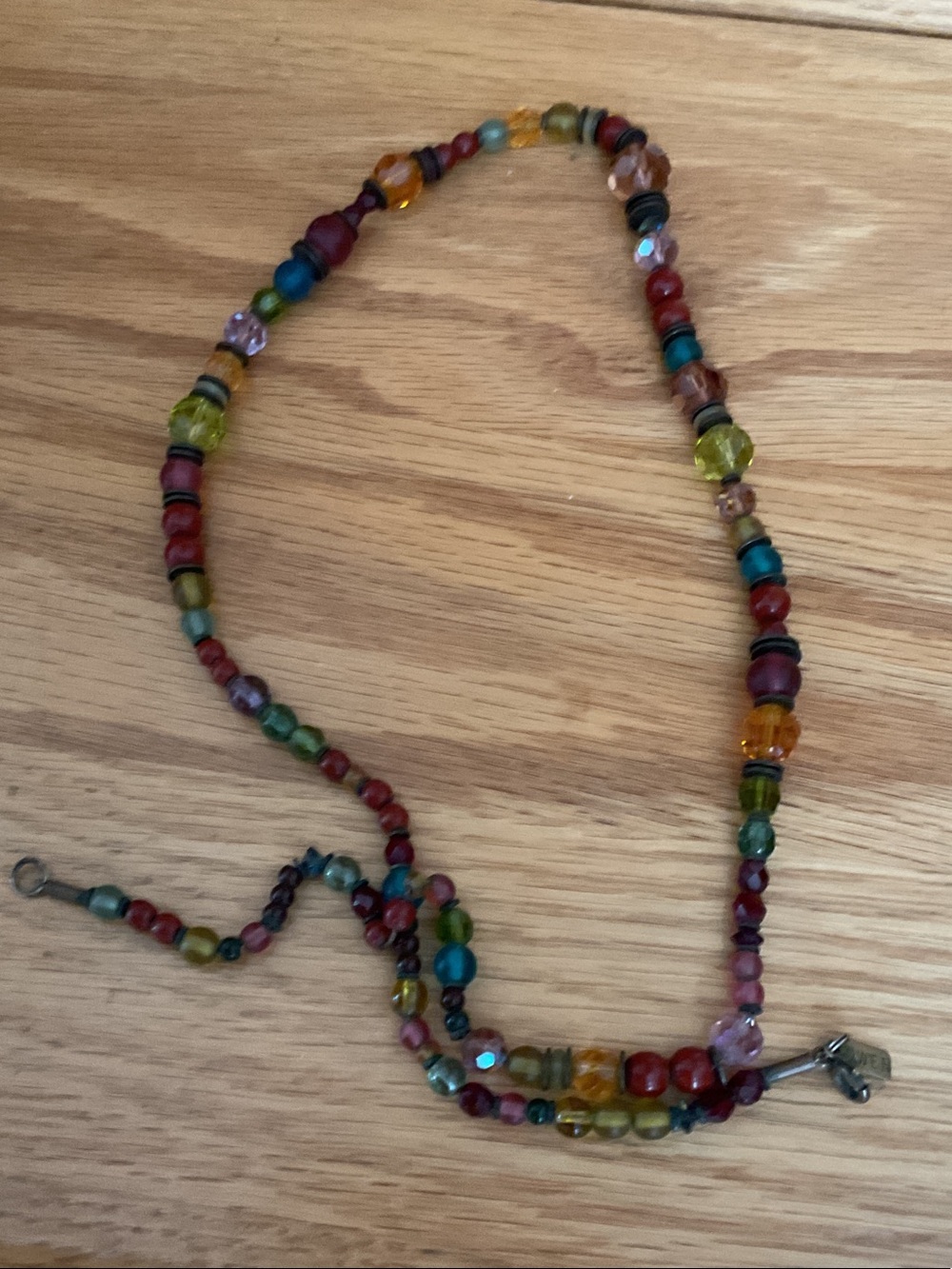Multicolor Beaded Women's Necklace - Vibrant Glass Beads